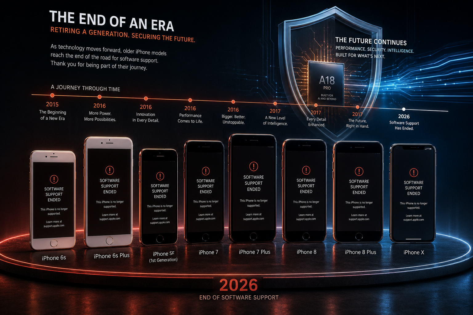 iPhones no longer supported in 2026