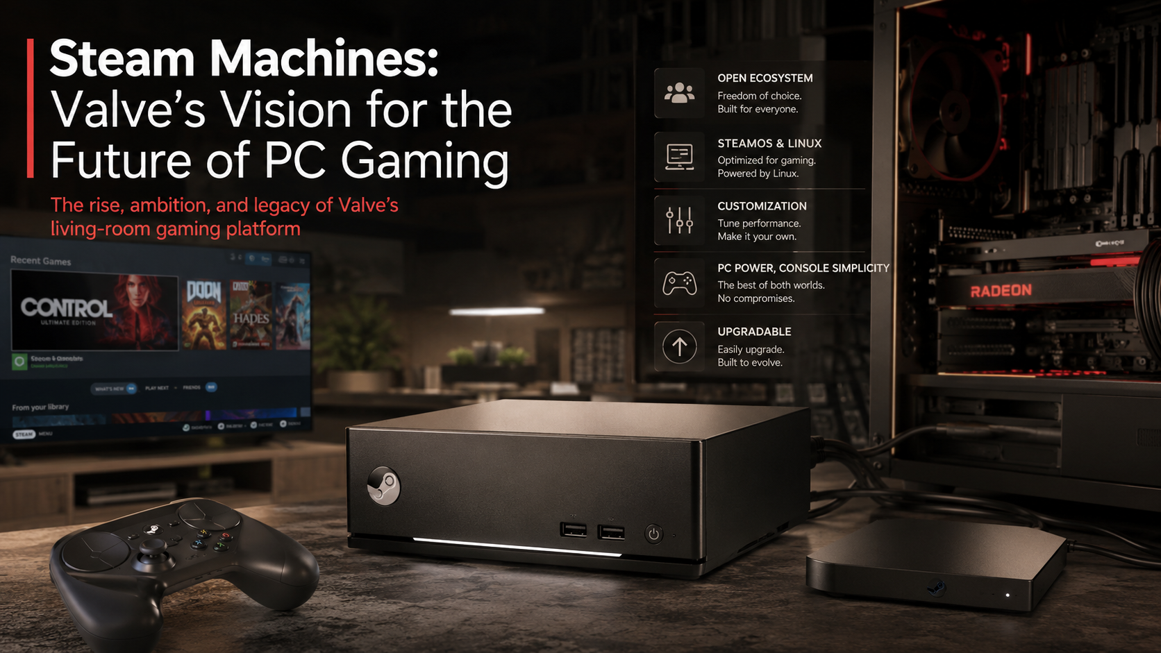 Steam machine setup and tech showcase