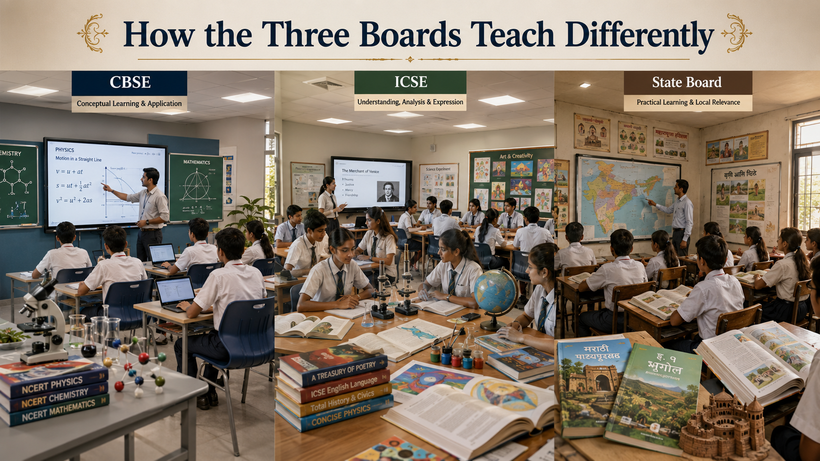 CBSE ICSE and State Boards