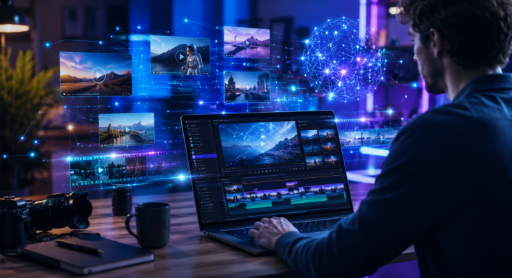 AI video generator dashboard showing automated video creation process