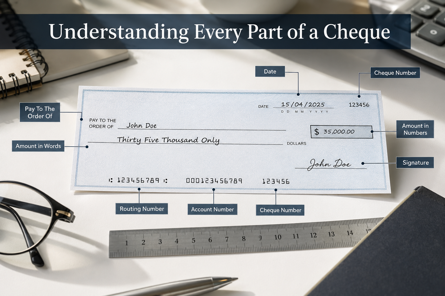 how to read a cheque