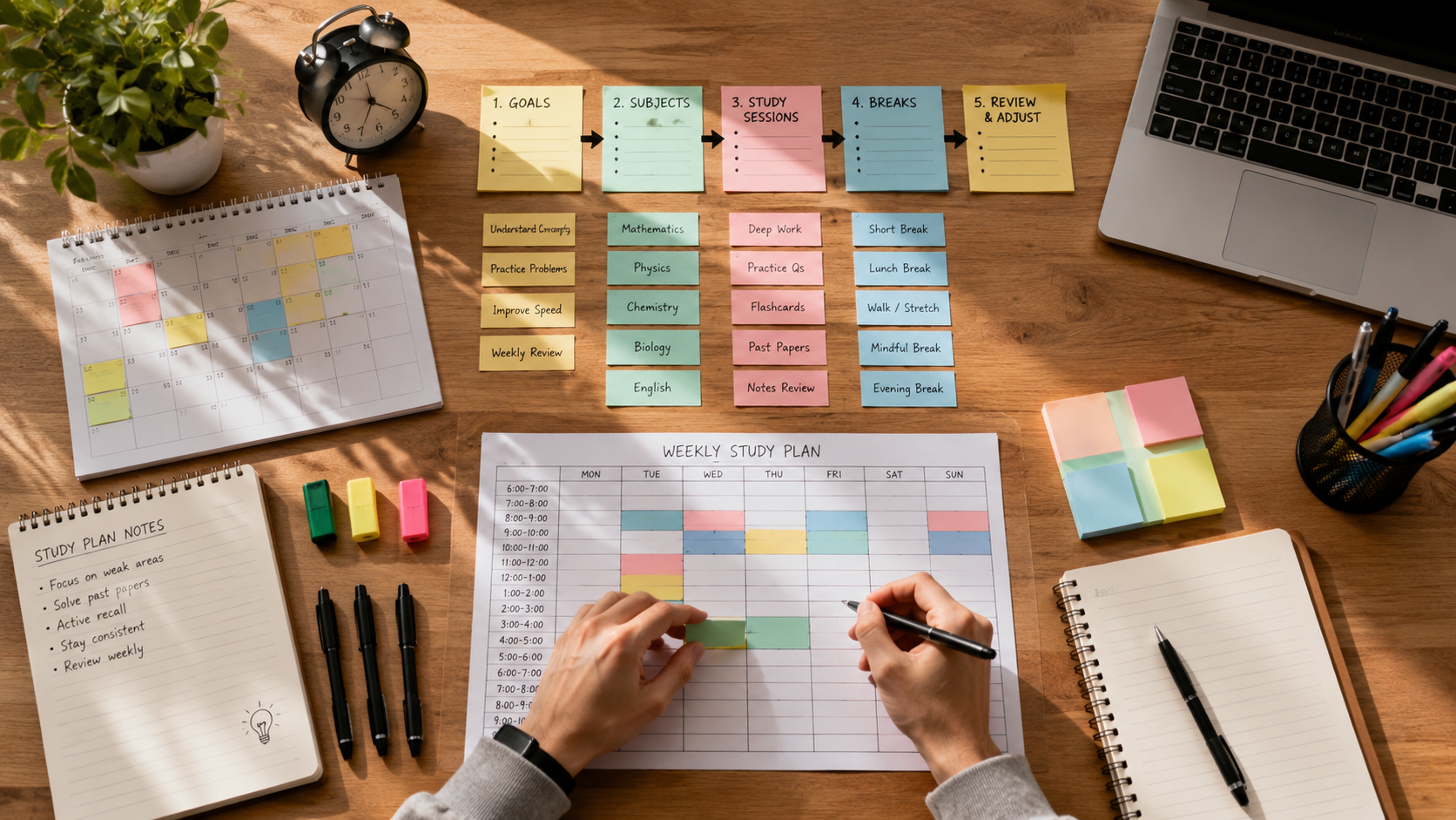 create a study timetable