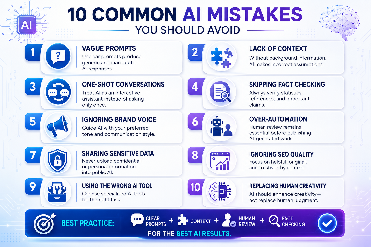 10 common AI mistakes to avoid