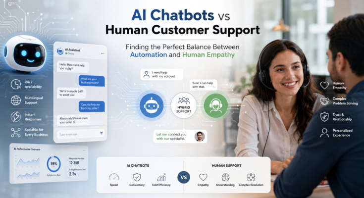 AI chatbots vs human customer support