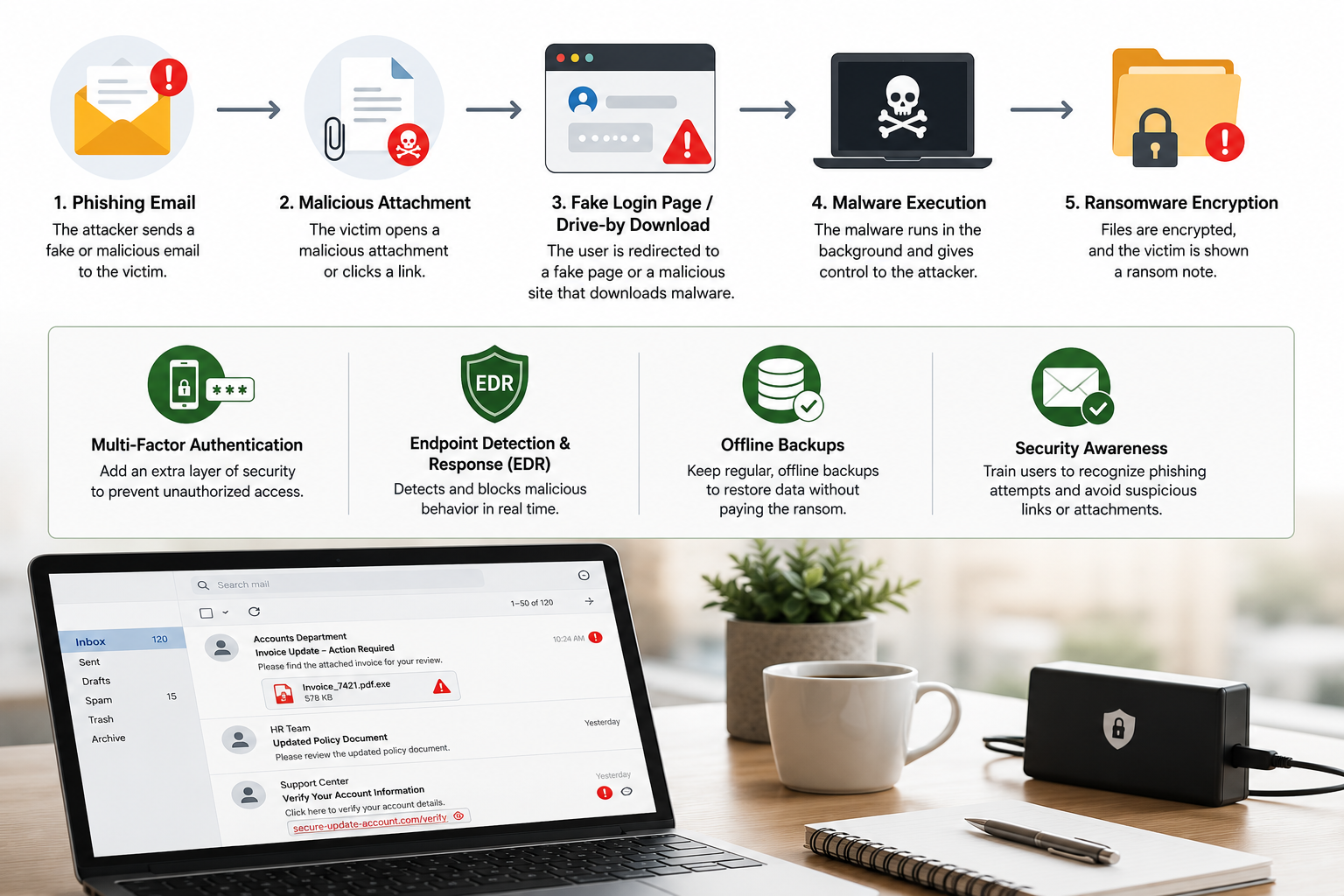 ransomware infect a computer