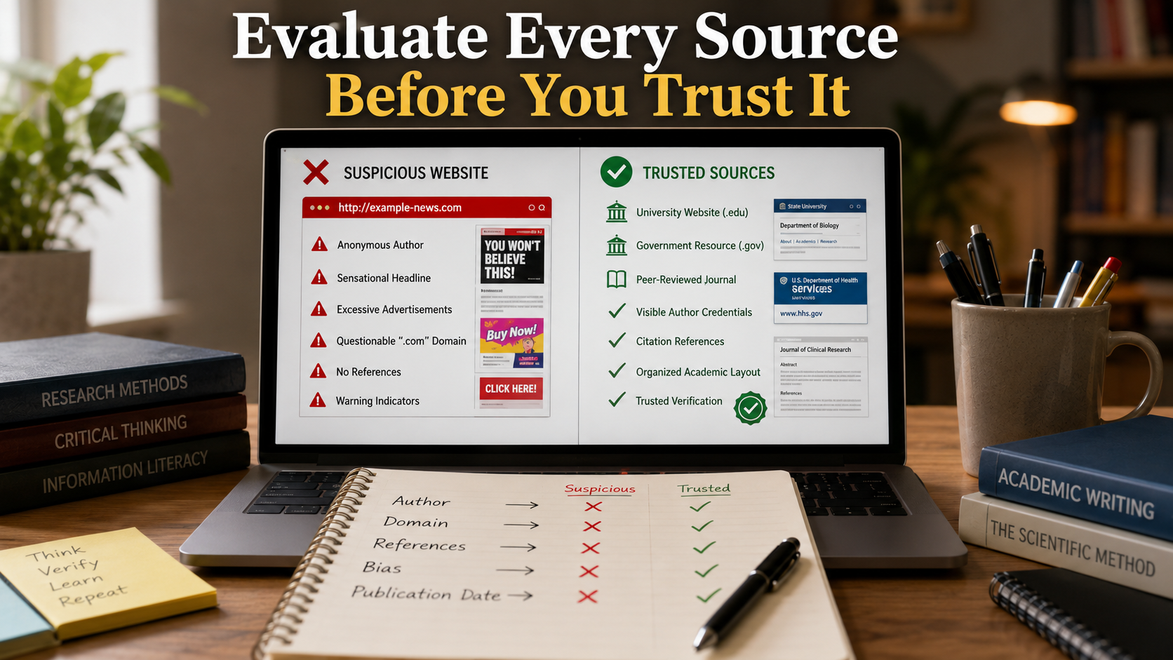 avoid misinformation while studying online
