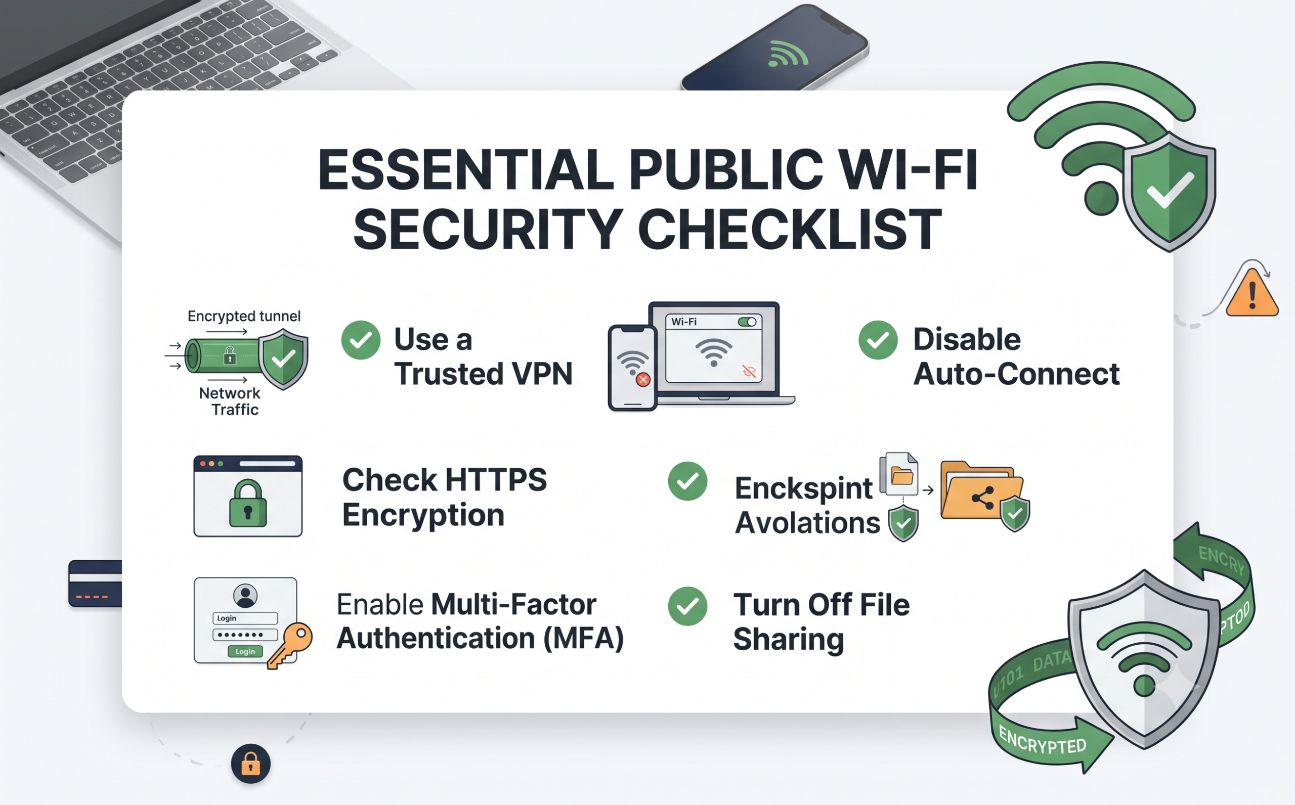 ESSENTIAL PUBLIC WI-FI SECURITY CHECKLIST