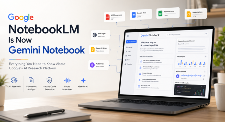 Google announces Gemini Notebook AI platform