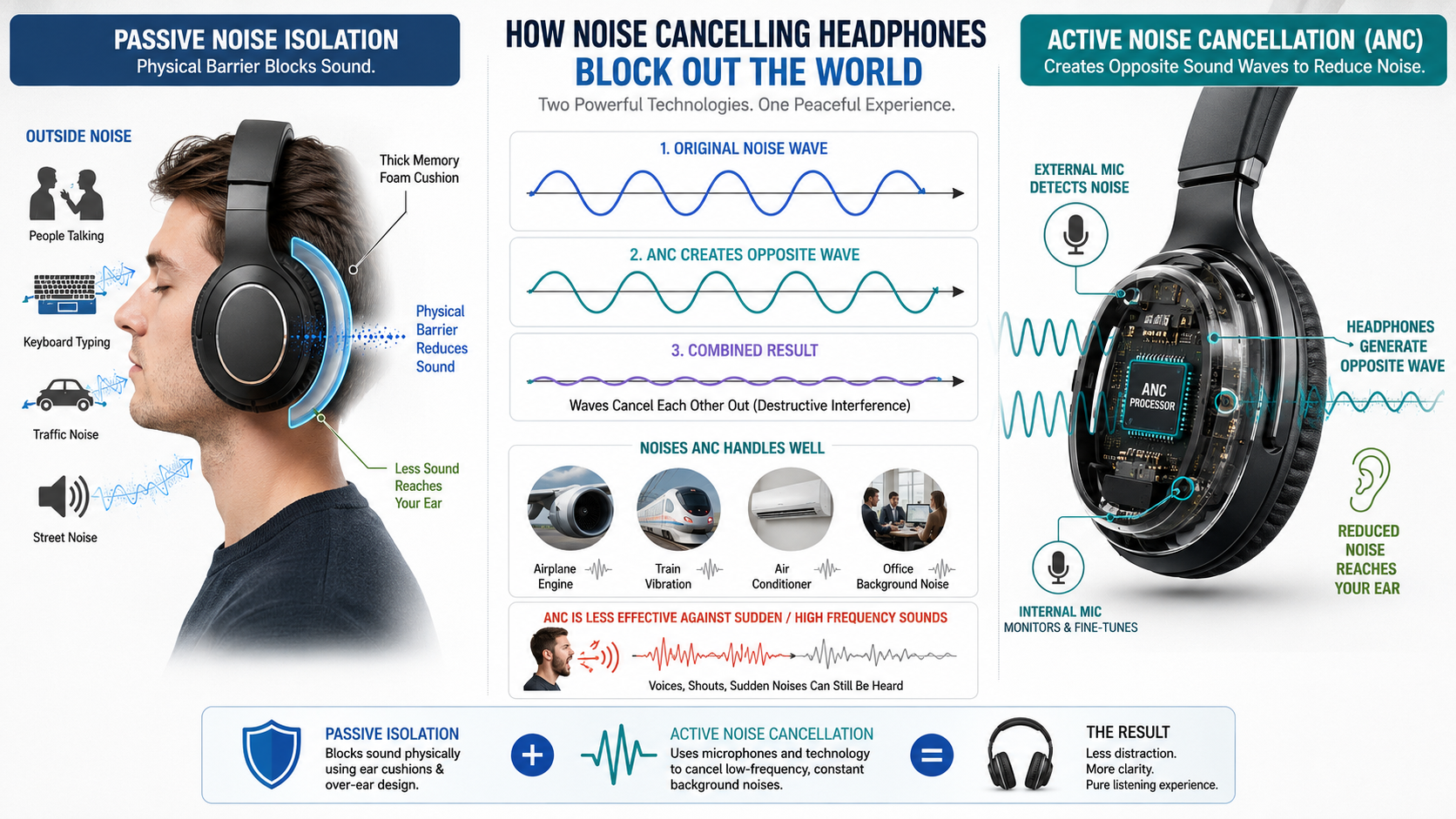 How noise cancelling works explained