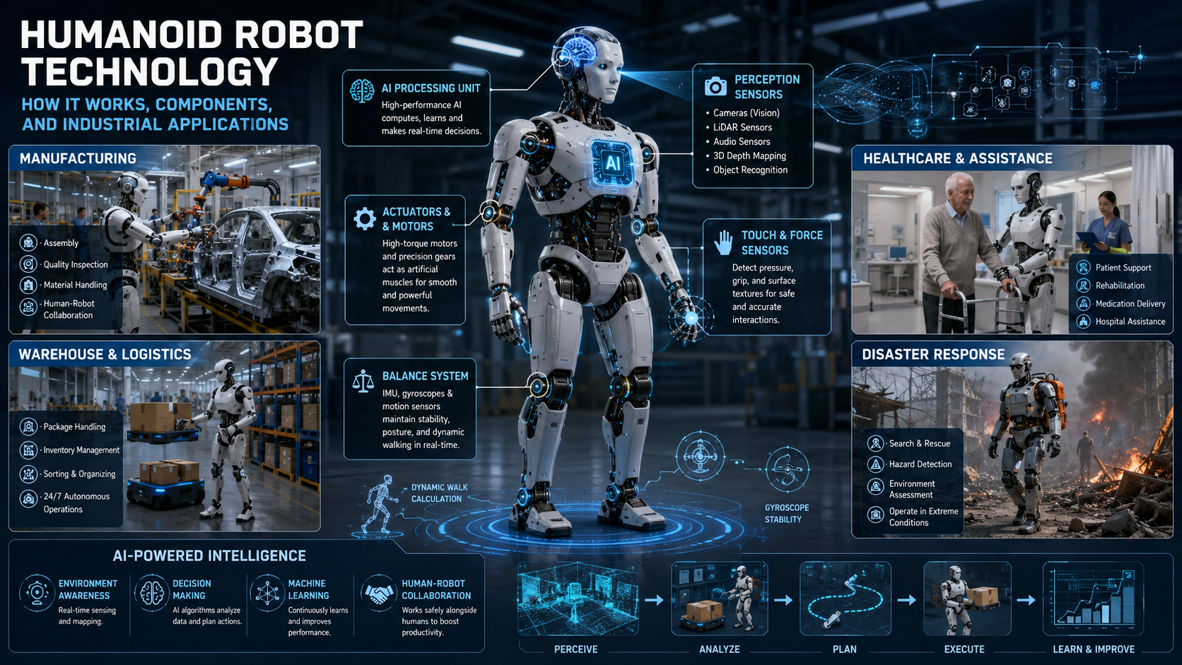 Humanoid robot technology and applications