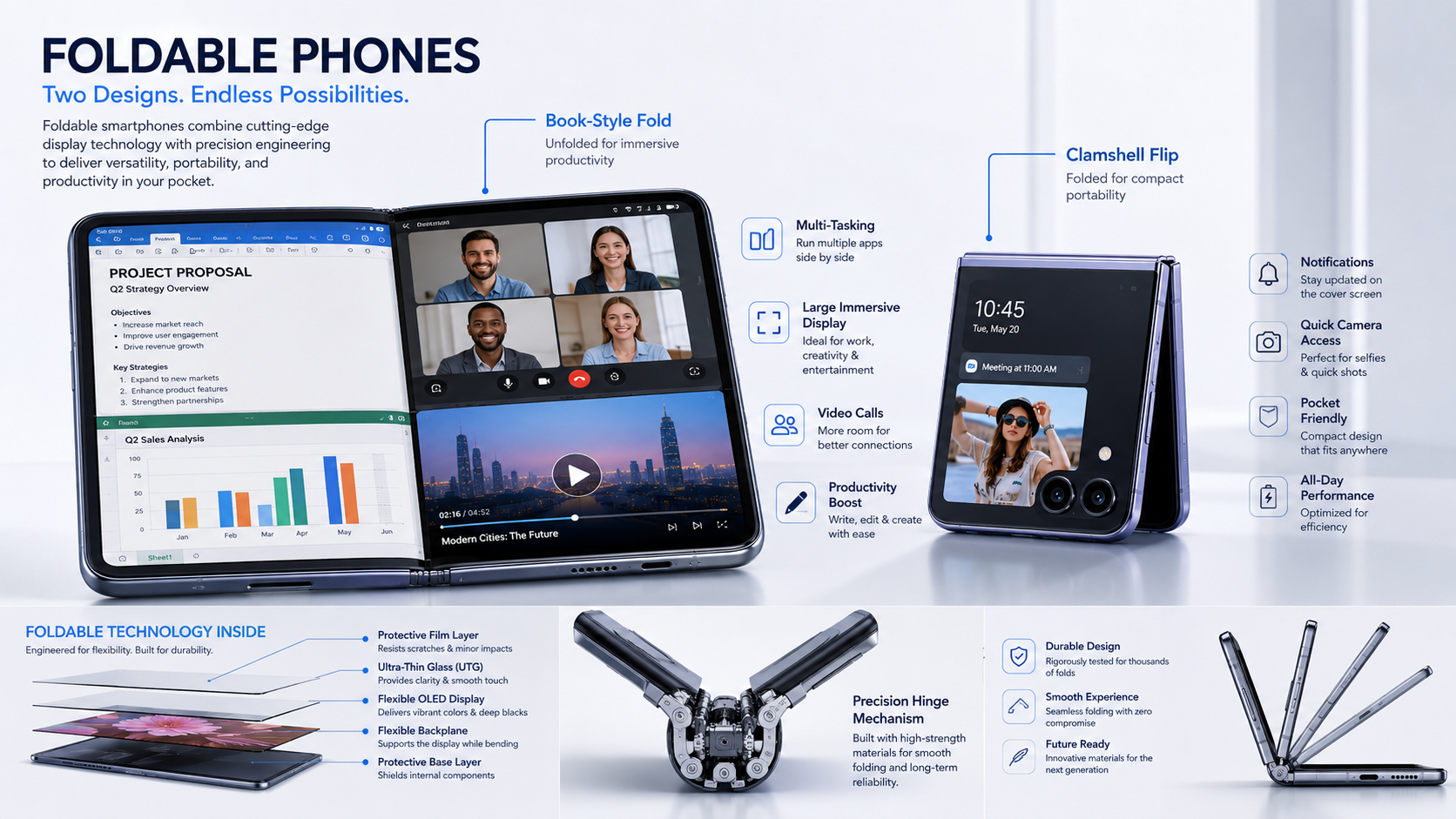 Innovative foldable phone technology breakdown