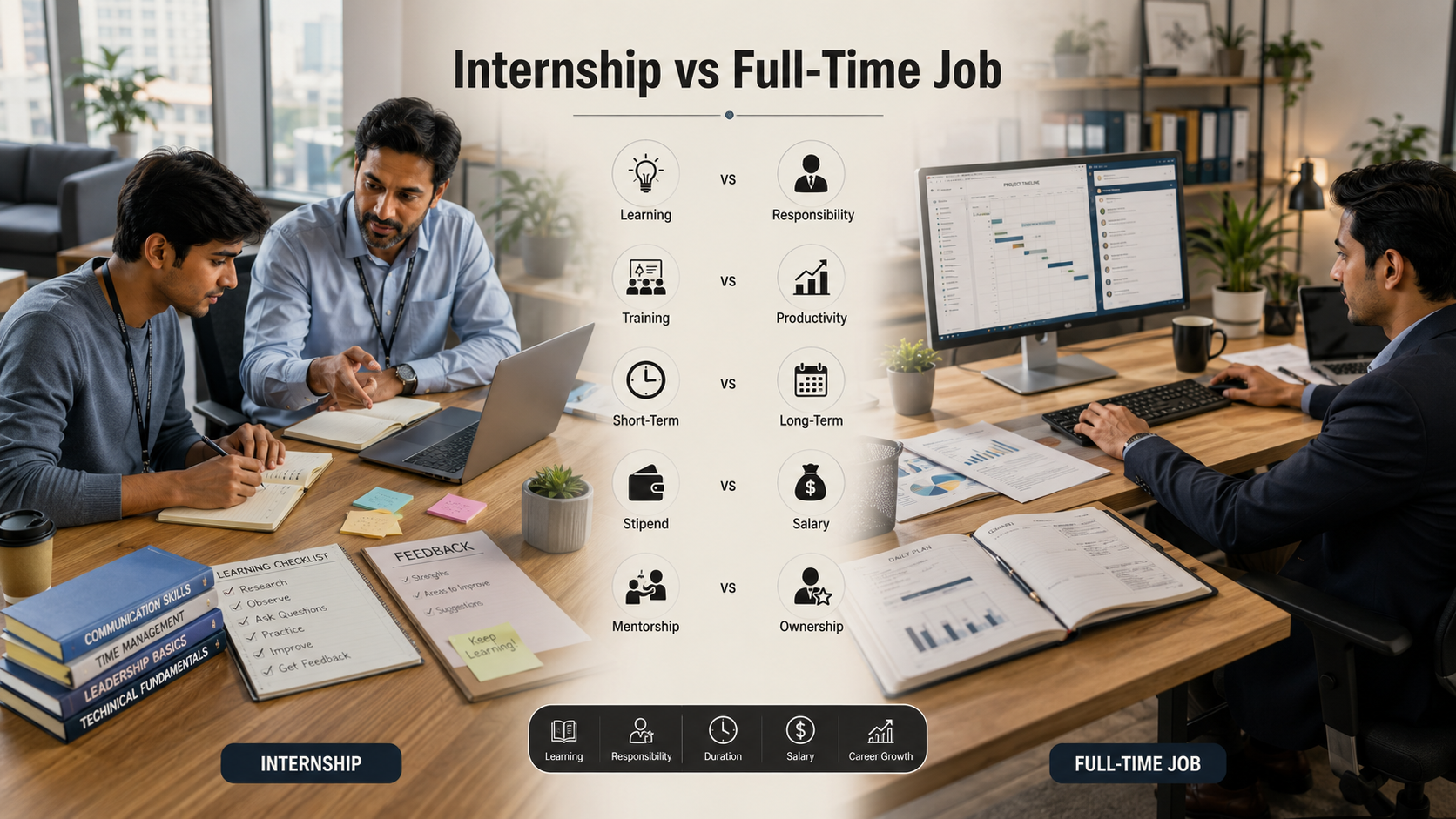 internship vs job