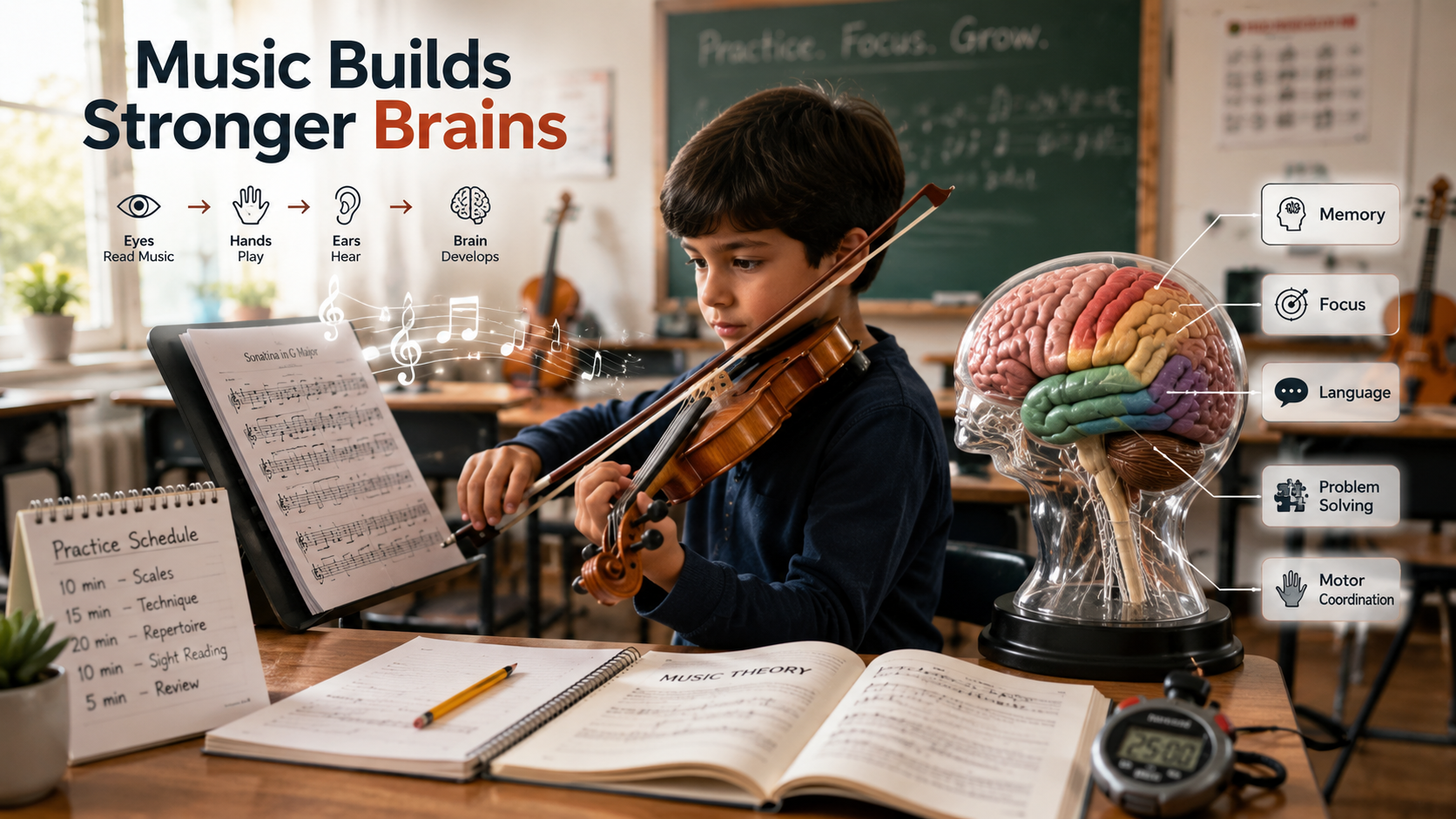 musical training alters development