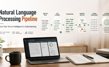 Natural language processing pipeline diagram