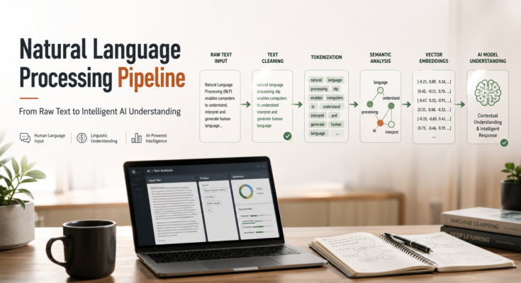 Natural language processing pipeline diagram