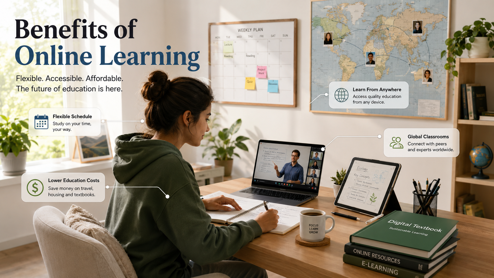 online learning pros and cons