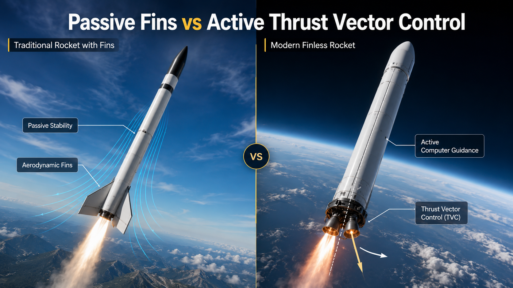 why do some rockets not have fins