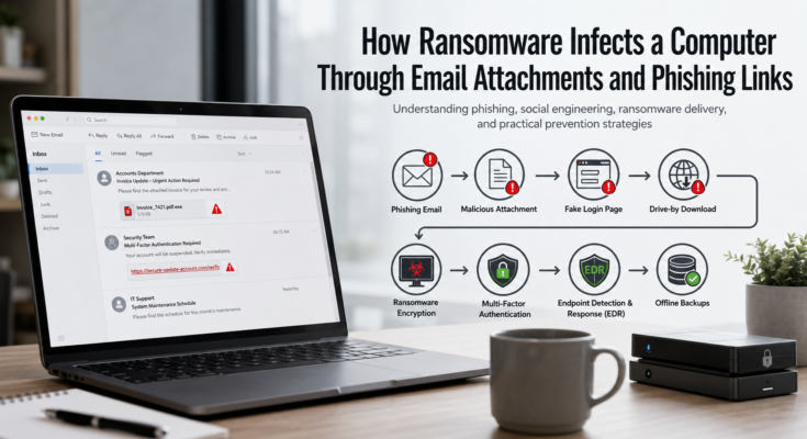 ransomware infect a computer