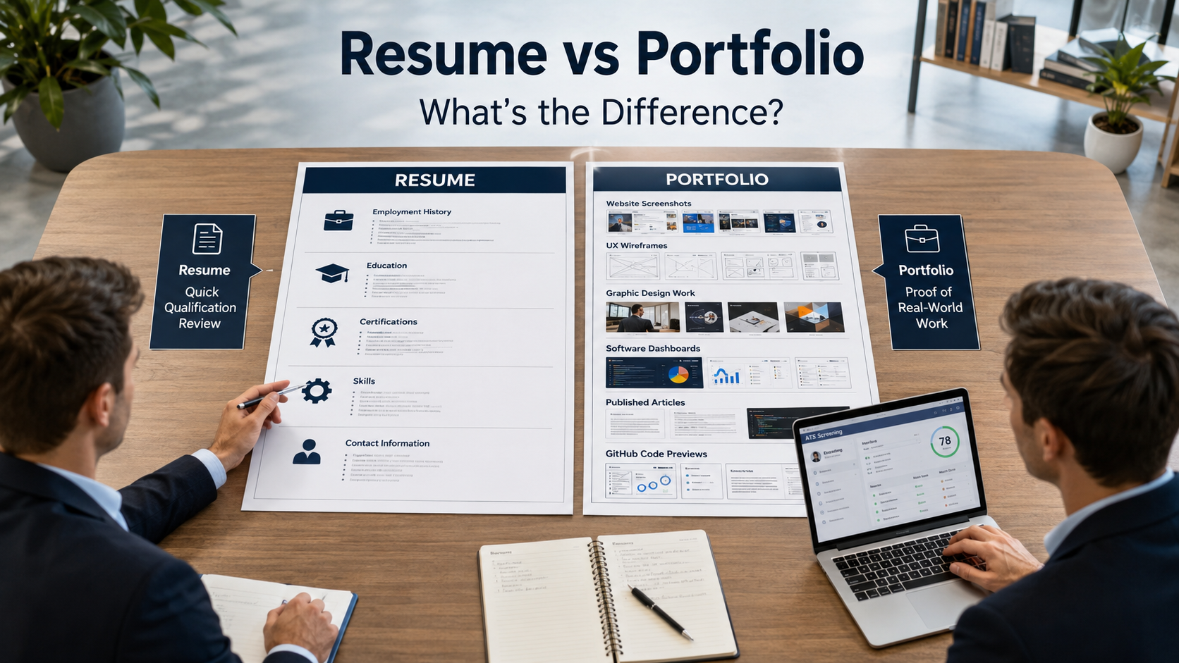 portfolio vs resume