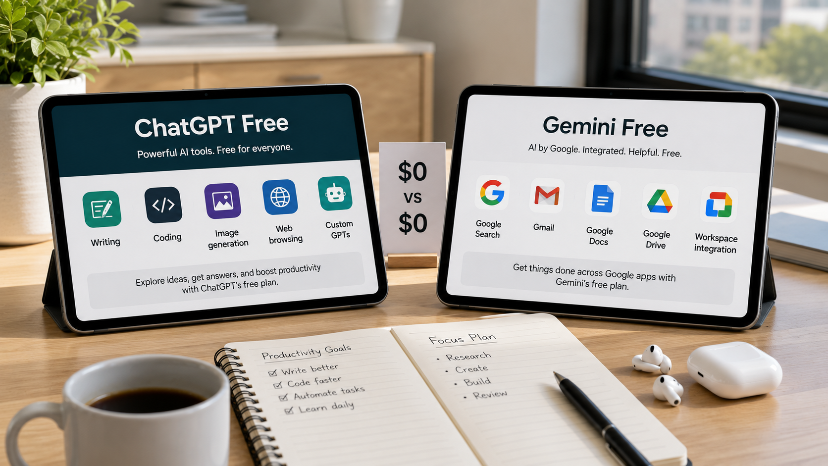 ChatGPT vs Gemini Pricing