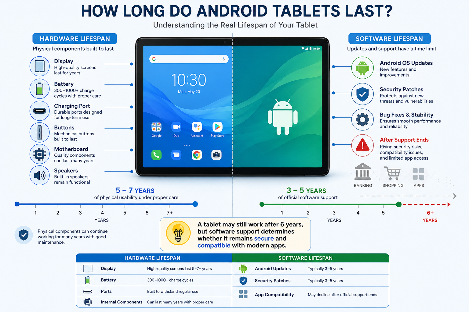 How long do Android tablets last: hardware vs software breakdown