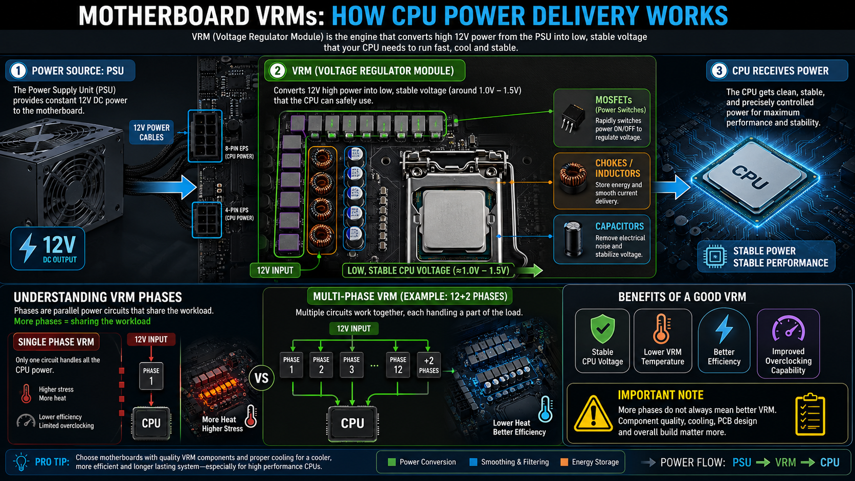 Understanding motherboard power delivery system