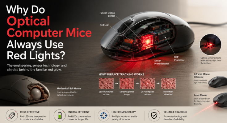 Why optical mice use red light