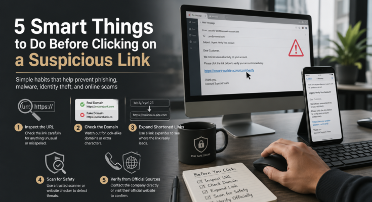 clicking on a suspicious link