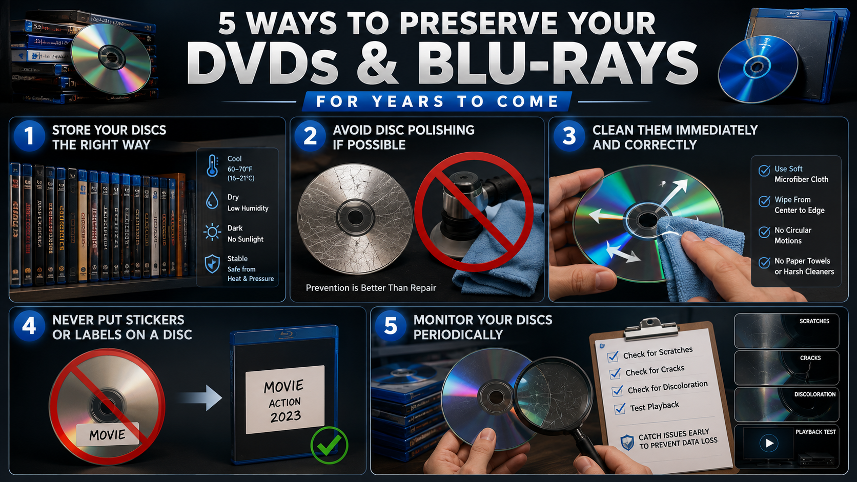 5 Ways to Preserve your DVDs & Blu-rays