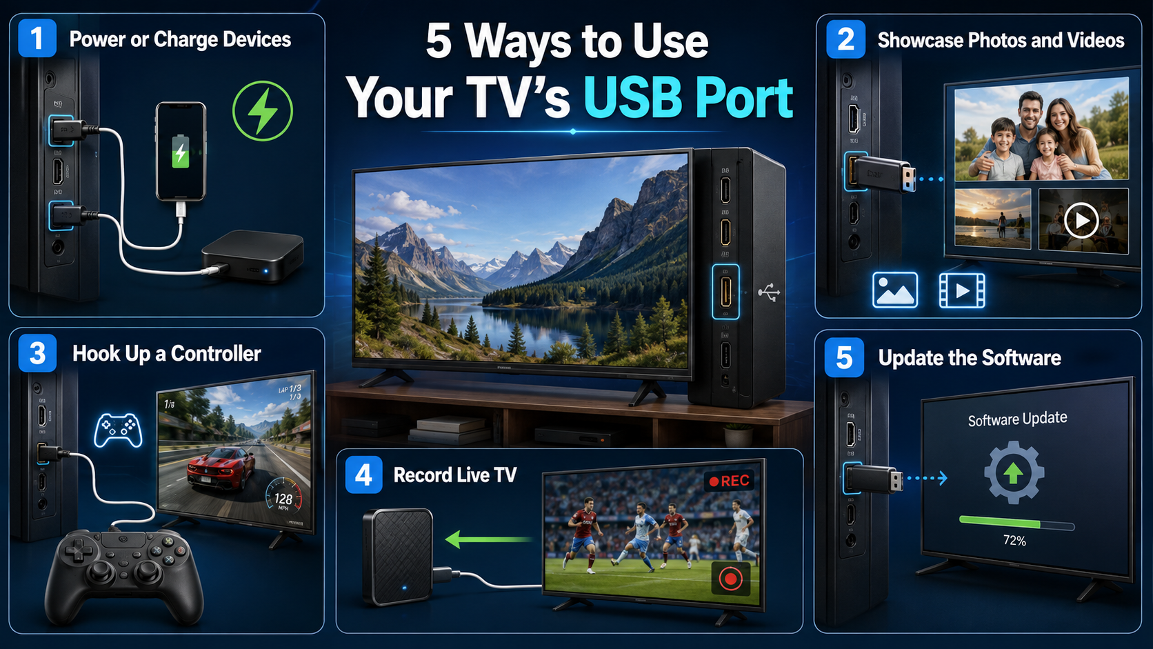 5 Ways to Use Your TV’s USB Port