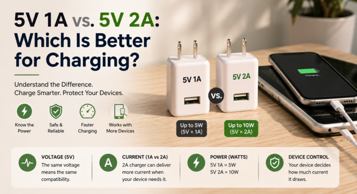 5V 1A vs. 5V 2A Charging Guide