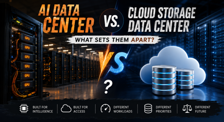AI Data Center Vs. Cloud Storage Data Center