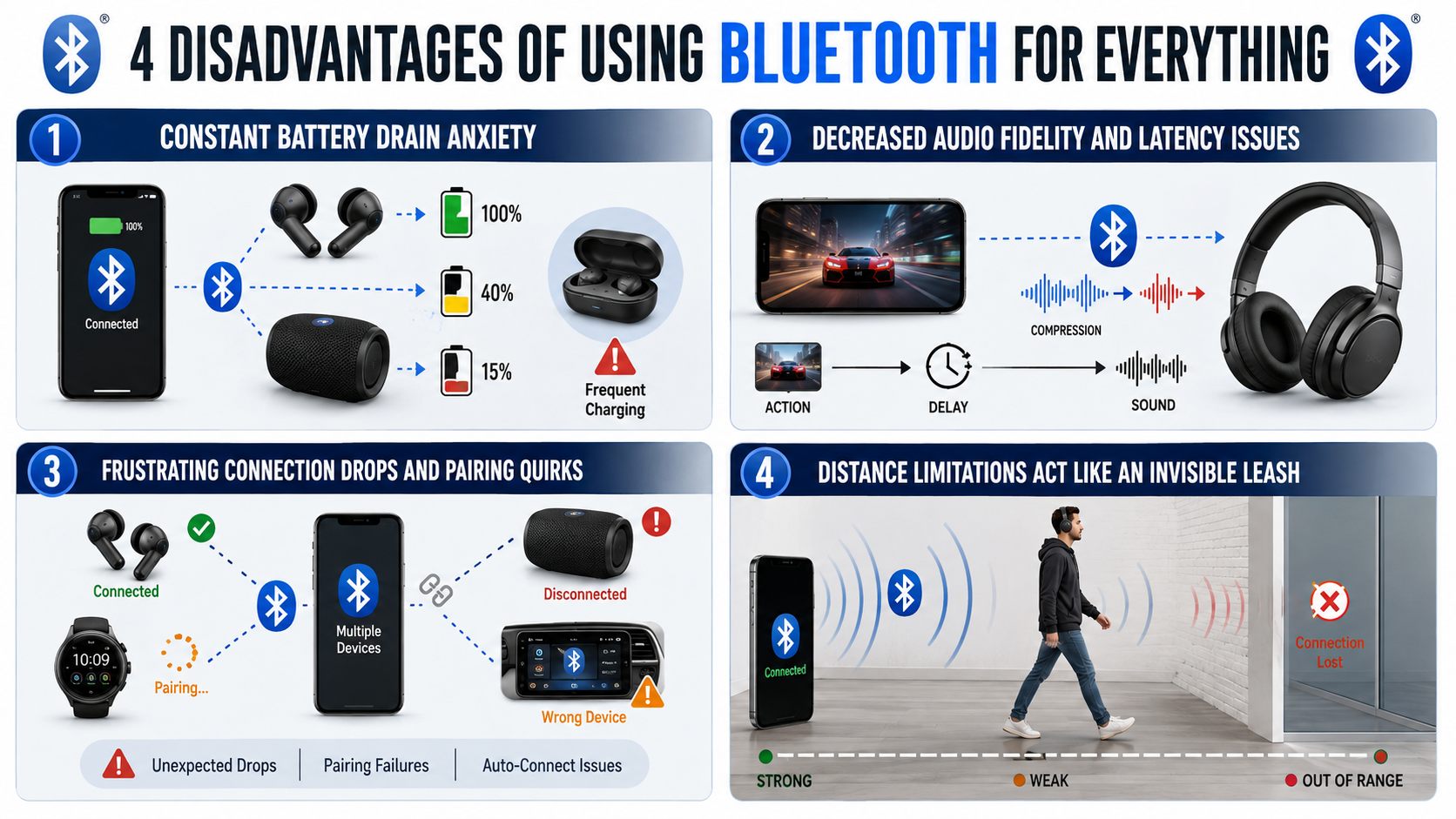 disadvantages of using bluetooth