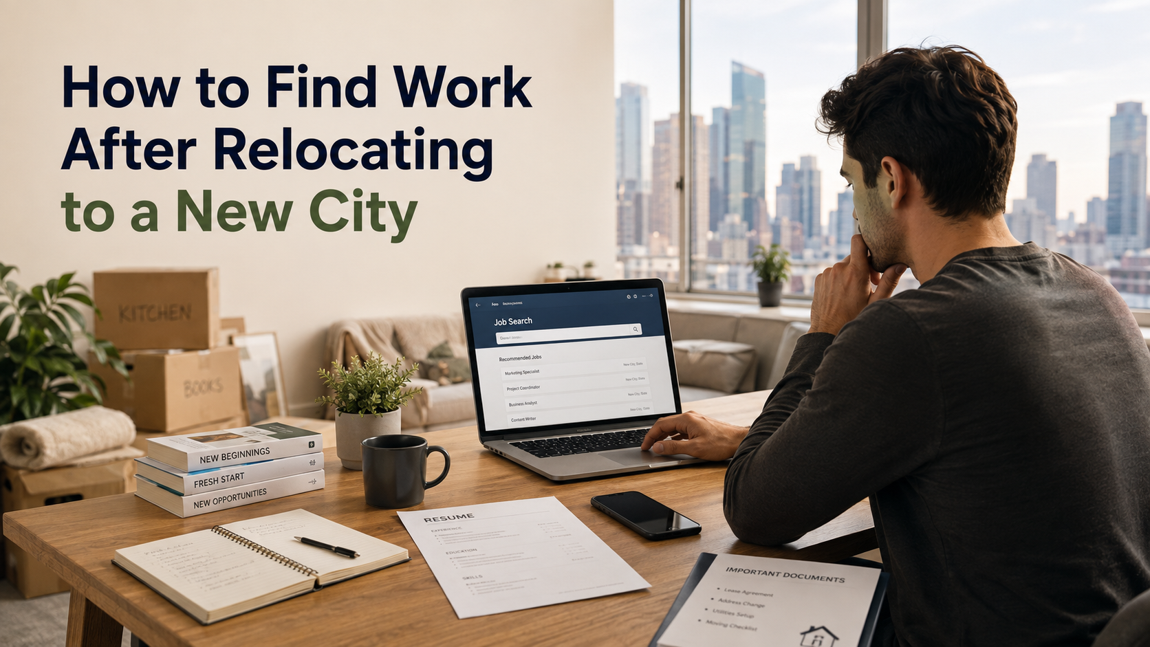 how to find work after relocating to a new city