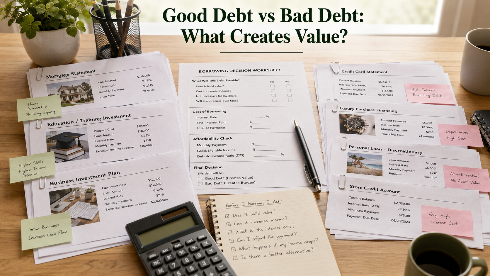 Good Debt vs Bad Debt Explained