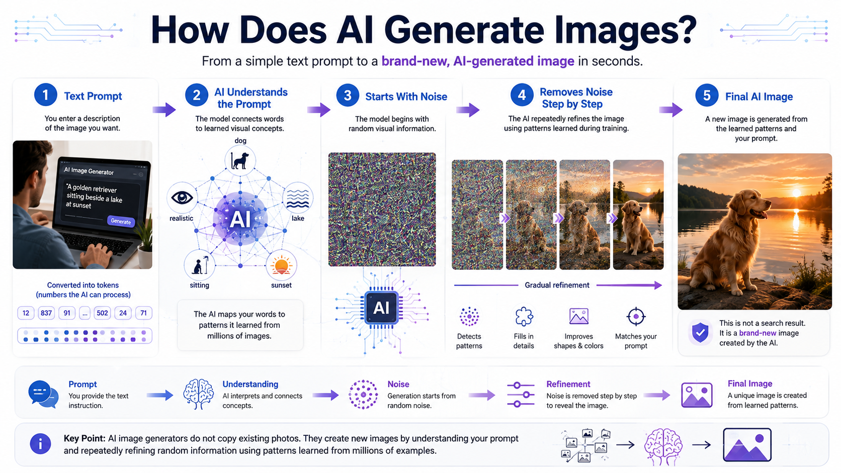 How AI Generates Images: A Visual Guide