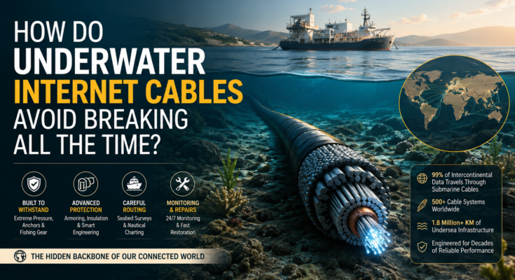 How Do Underwater Internet Cables Avoid Breaking All The Time?