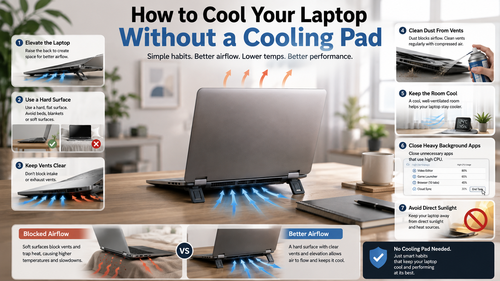 How to Cool Your Laptop Naturally