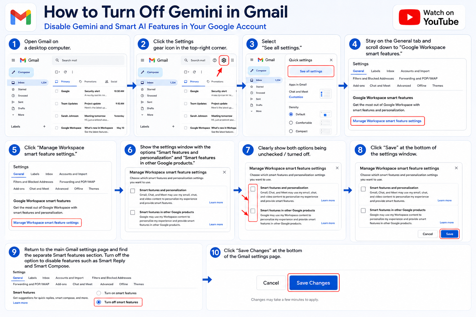 How to Turn Off Gemini in Gmail
