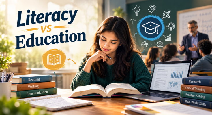 literacy vs education