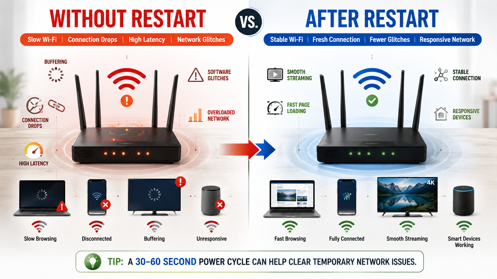 Router Restart: Before and After