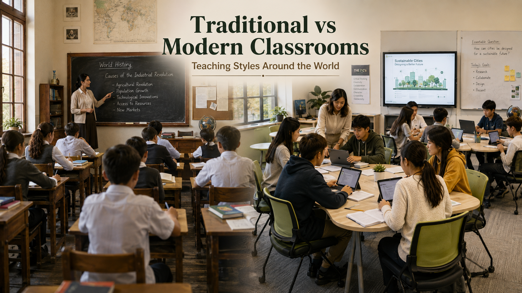 traditional vs modern classrooms