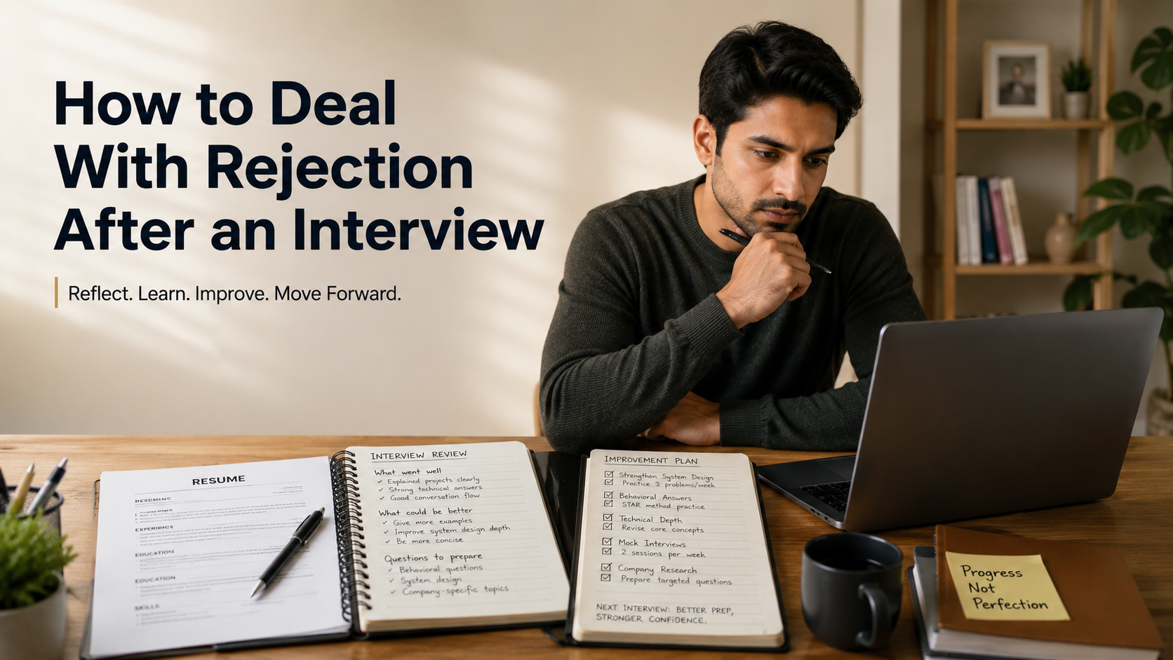 deal with rejection after an interview