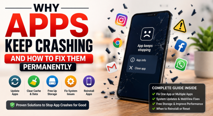 Why Apps Keep Crashing: Permanent Fixes