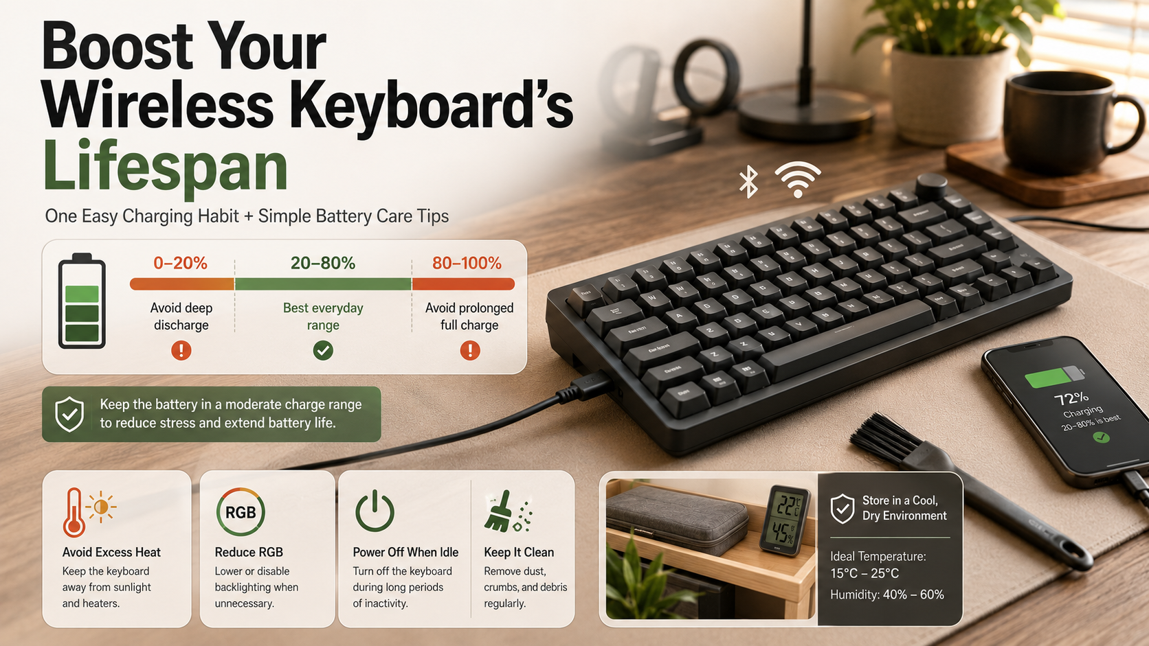 Wireless Keyboard Battery Care Guide