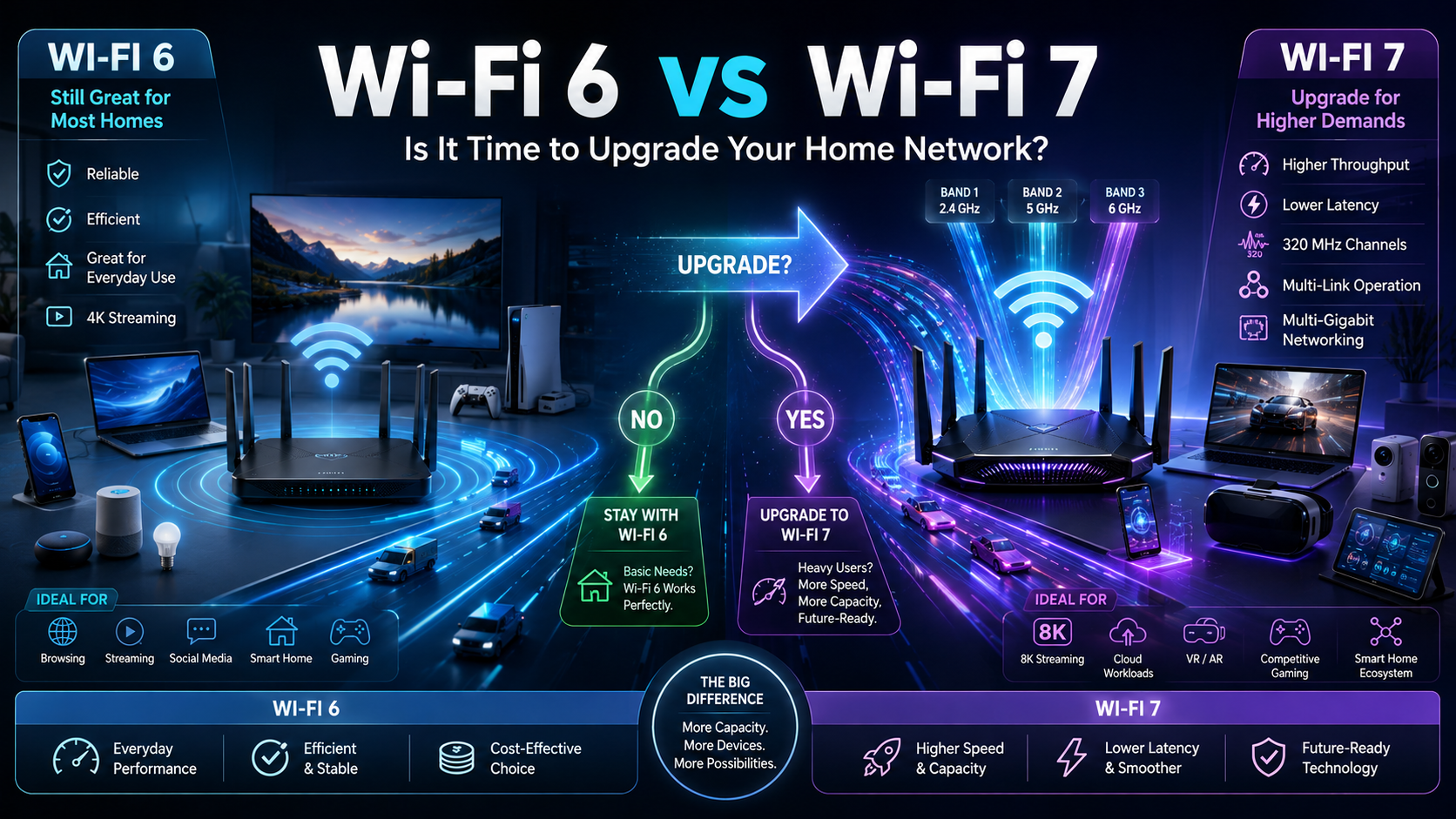 Wi‑Fi 6 vs Wi‑Fi 7 Upgrade Guide