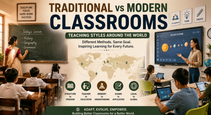 traditional vs modern classrooms