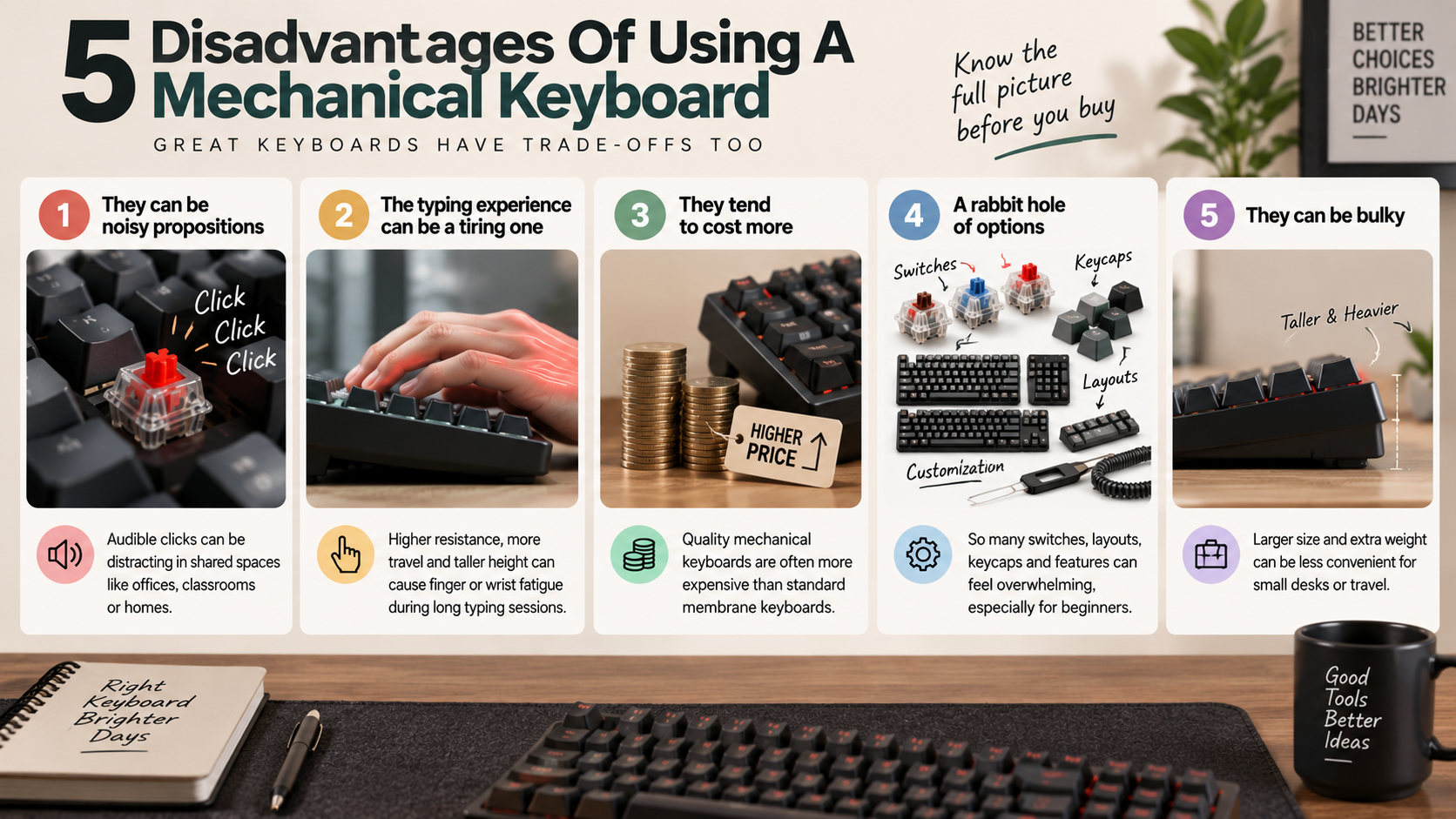 5 Disadvantages of Mechanical Keyboards