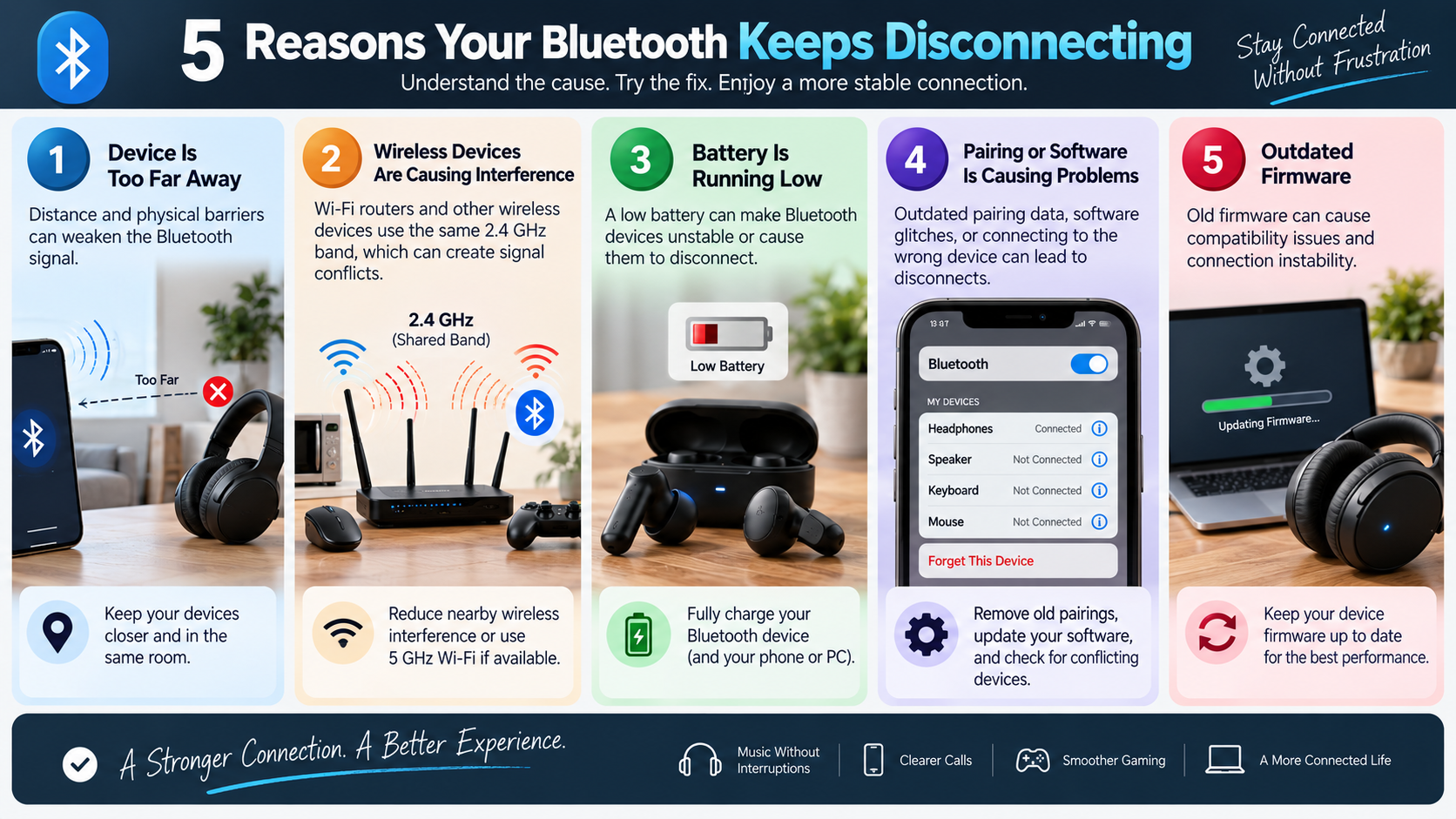 5 Reasons Bluetooth Keeps Disconnecting