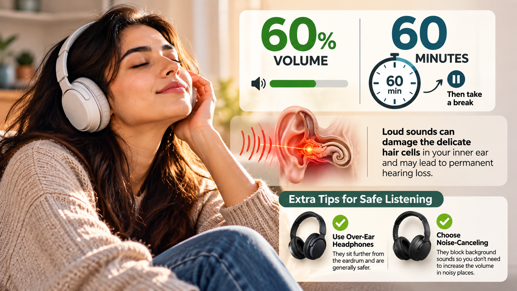 60-60 Rule for Safe Listening